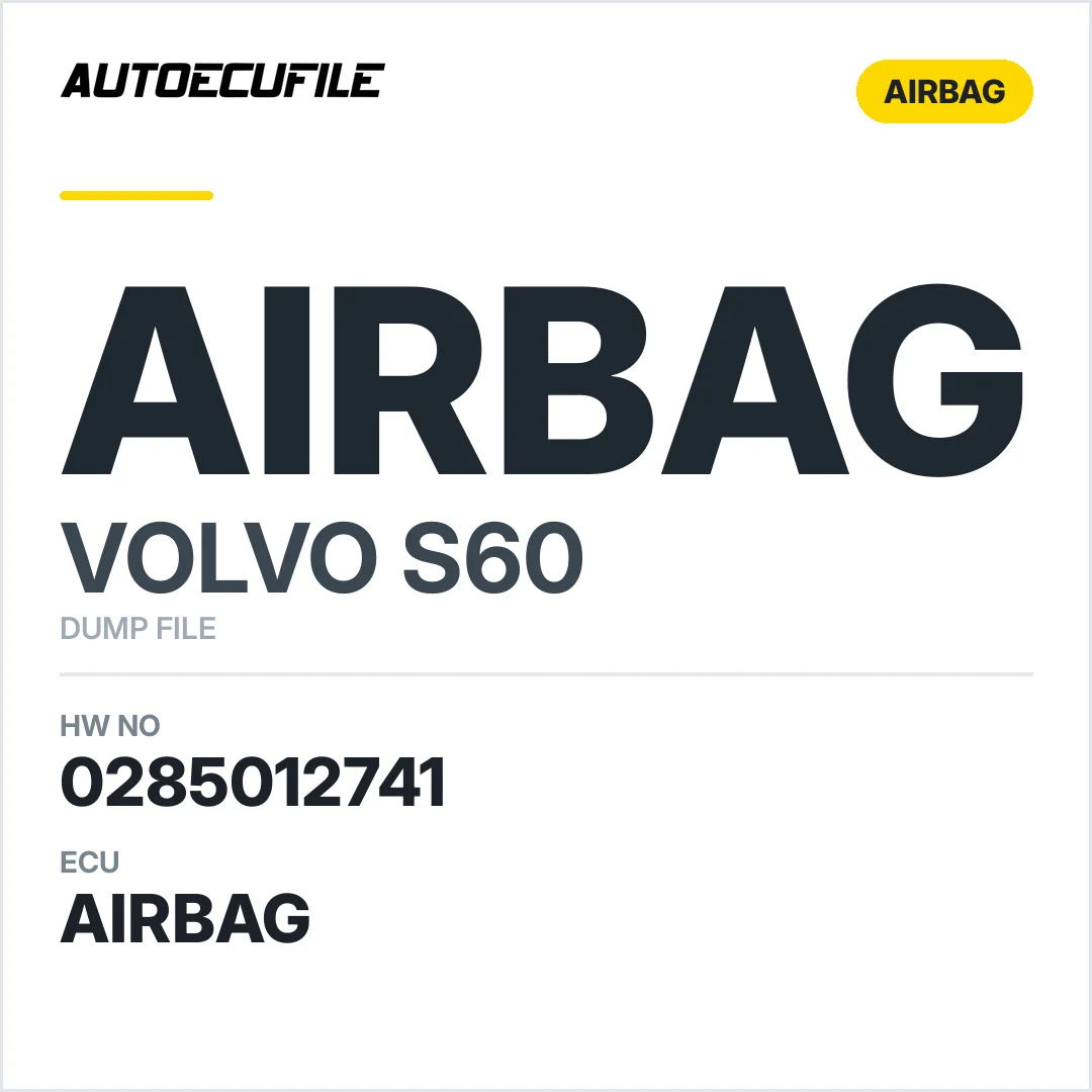 VOLVO S60 AIRBAG P31423599 0285012741 DUMP