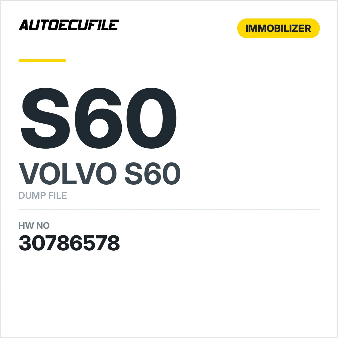 VOLVO S60 CEM MODULE 30786578 28155845 DUMP