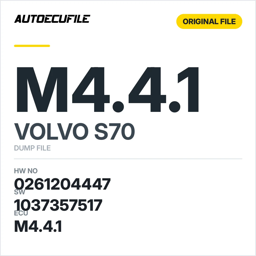 VOLVO S70 M4.4.1 0261204447 1037357517 DUMP