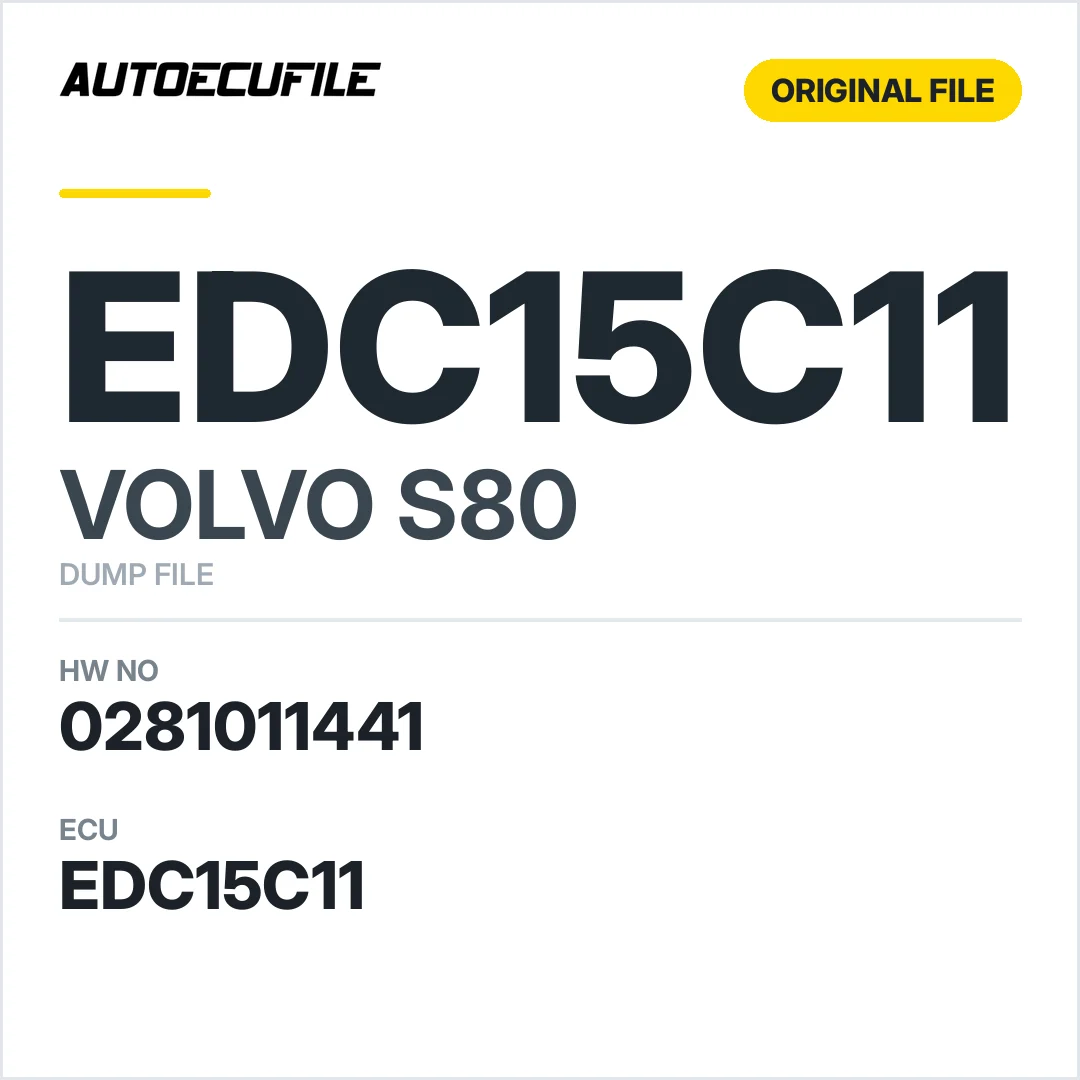 VOLVO S80 EDC15C11 0281011441 30646978 A DUMP