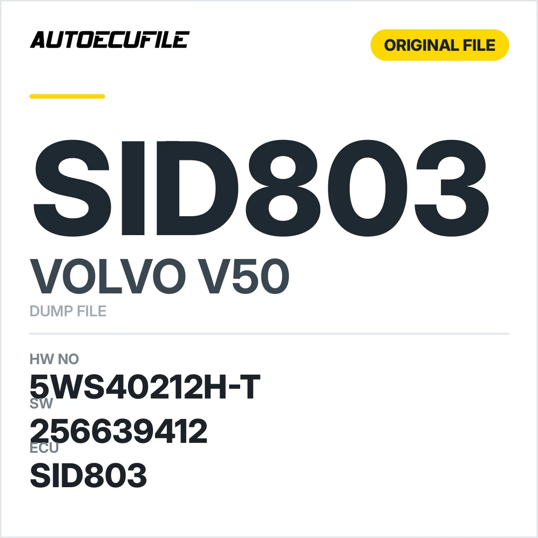 VOLVO V50 SID803 5WS40212H-T 256639412 DUMP