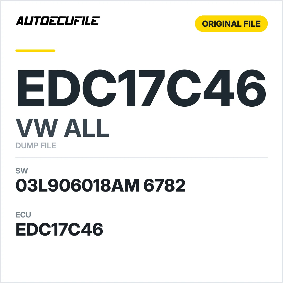 VW ALL EDC17C46 03L906018AM 6782 1037508256 DUMP