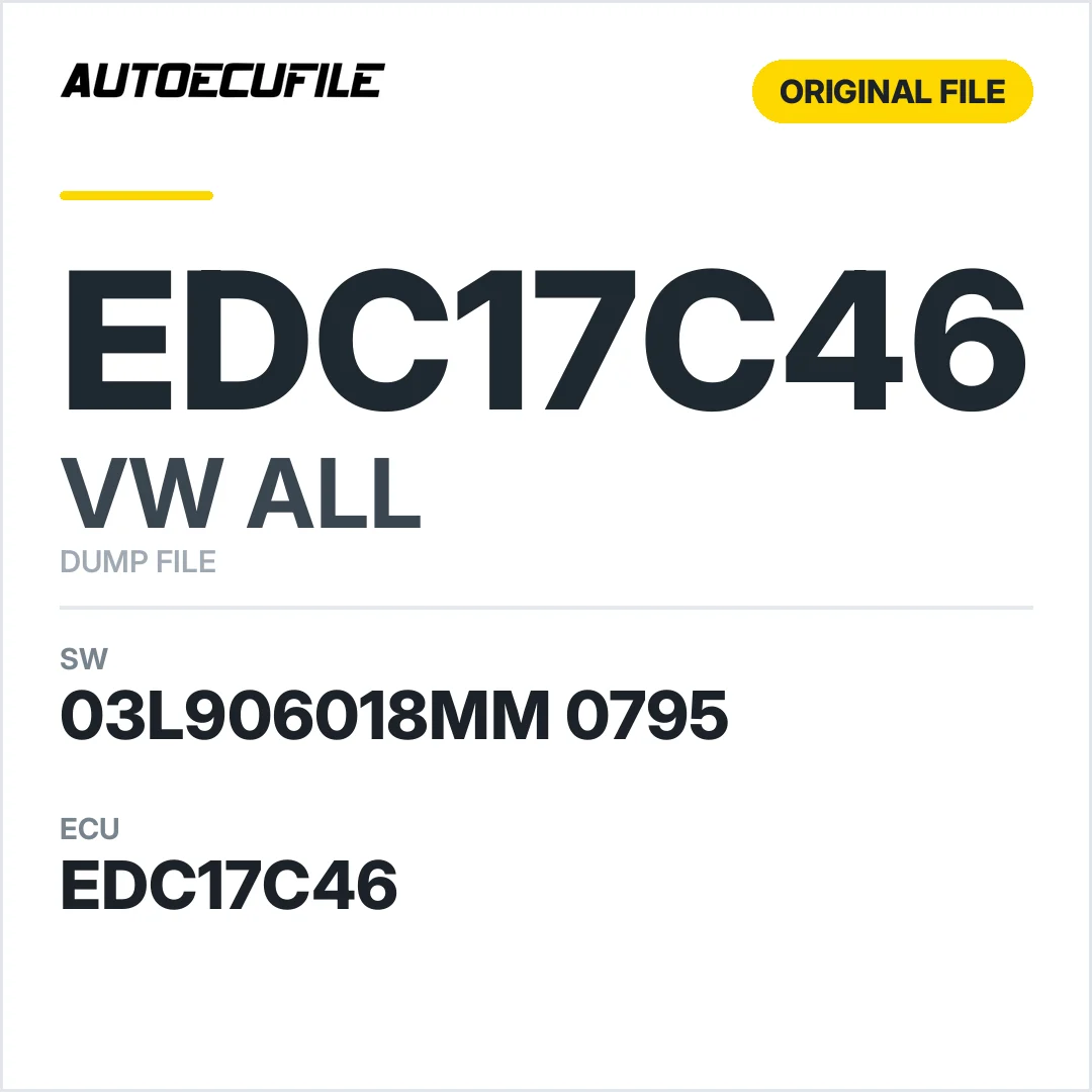 VW ALL EDC17C46 03L906018MM 0795 1037515563 DUMP