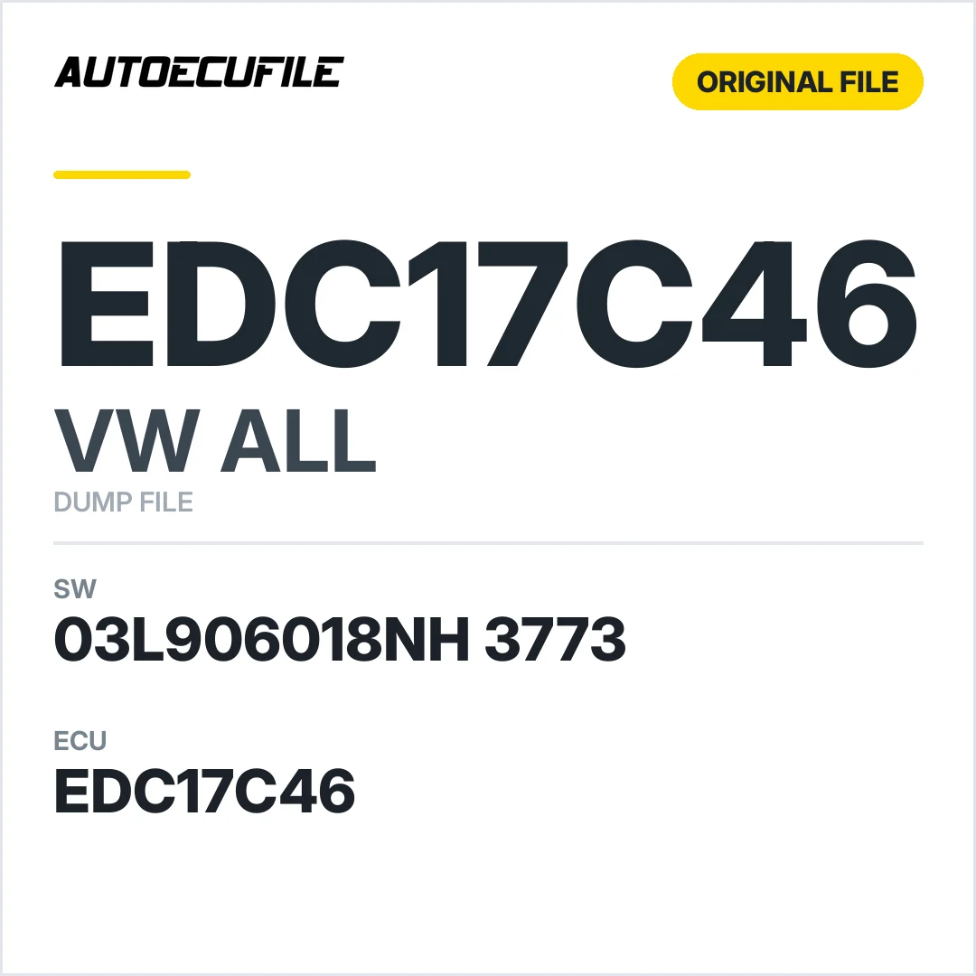 VW ALL EDC17C46 03L906018NH 3773 1037531613 DUMP