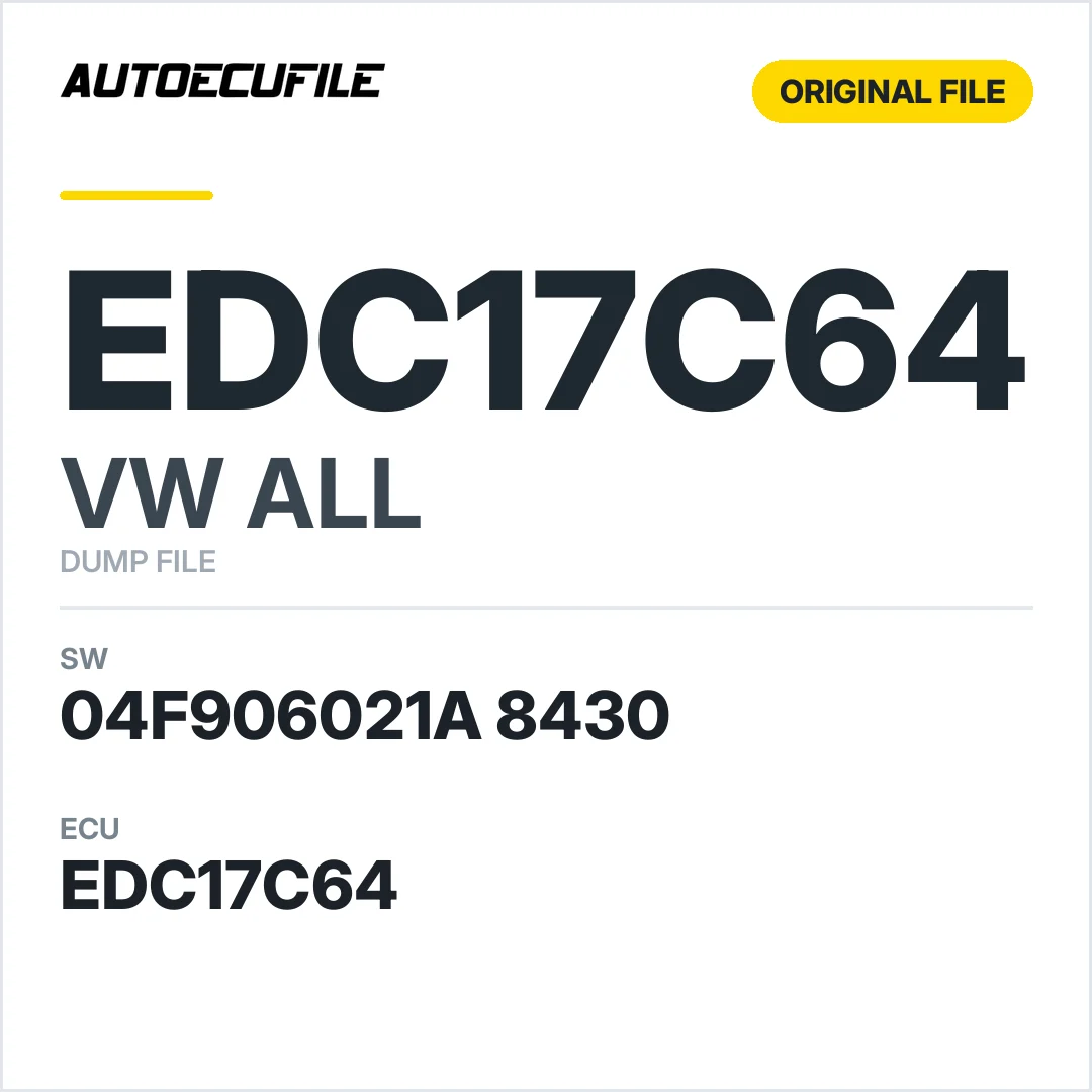 VW ALL EDC17C64 04F906021A 8430 1037554886 DUMP