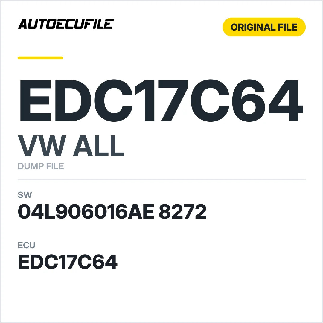 VW ALL EDC17C64 04L906016AE 8272 1037549049 DUMP