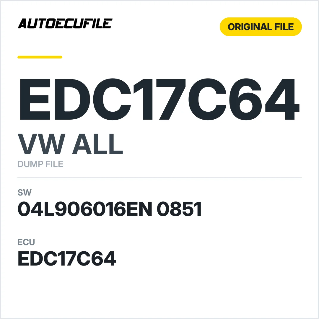 VW ALL EDC17C64 04L906016EN 0851 1037550080 DUMP