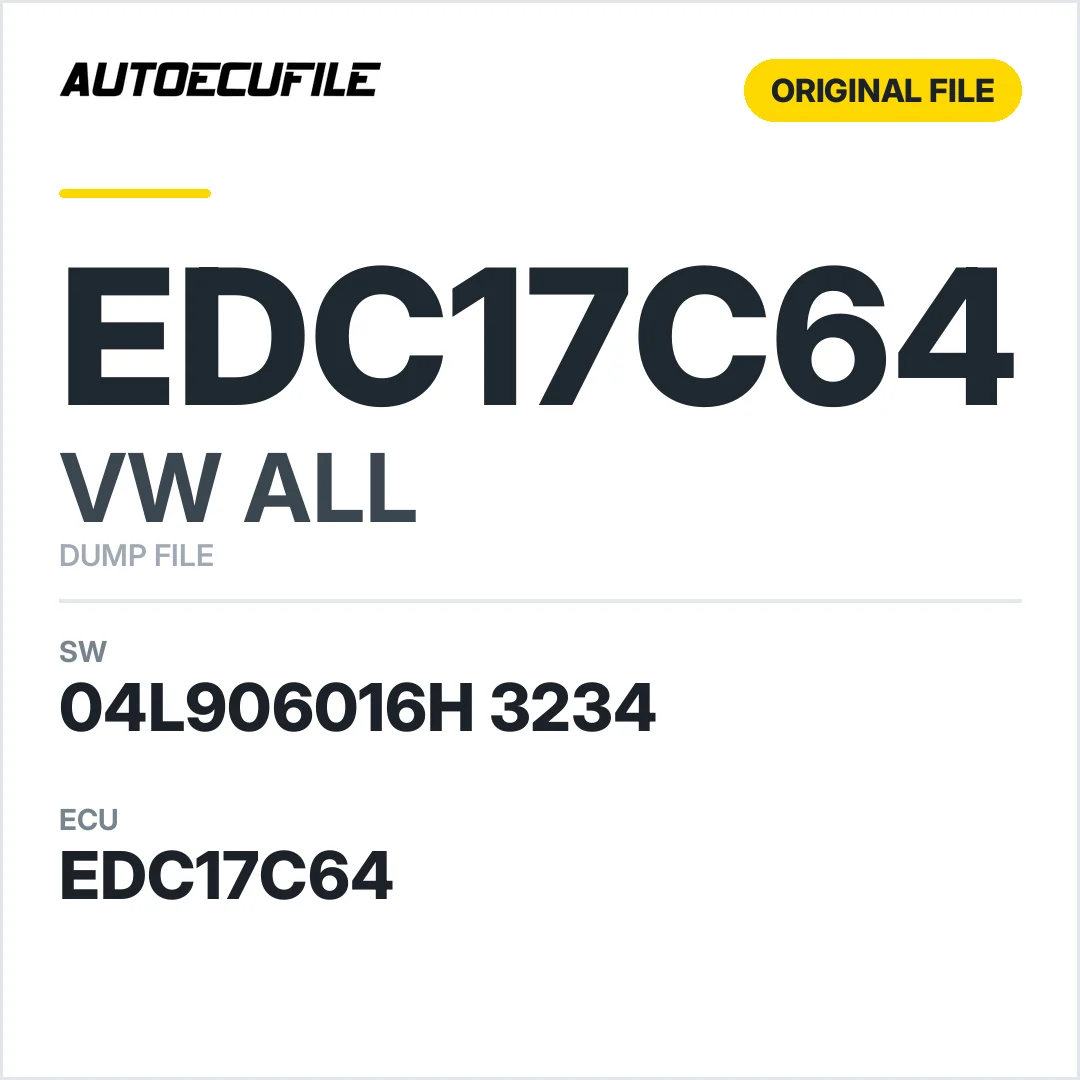 VW ALL EDC17C64 04L906016H 3234 10SW010067 DUMP