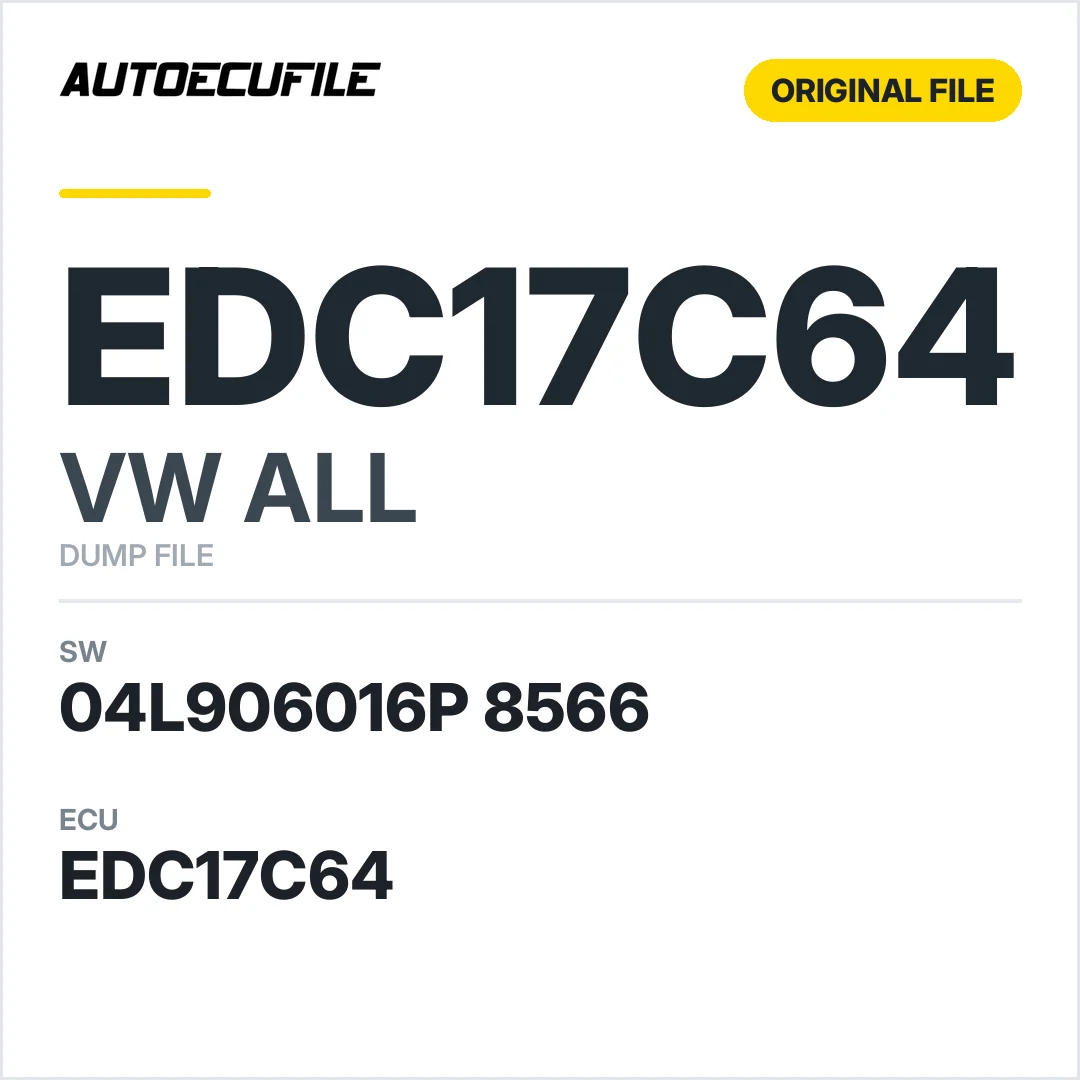 VW ALL EDC17C64 04L906016P 8566 10SW007258 DUMP