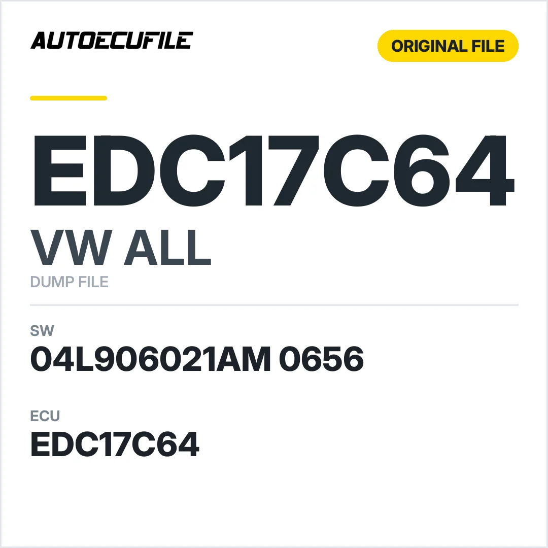 VW ALL EDC17C64 04L906021AM 0656 1037548913 DUMP