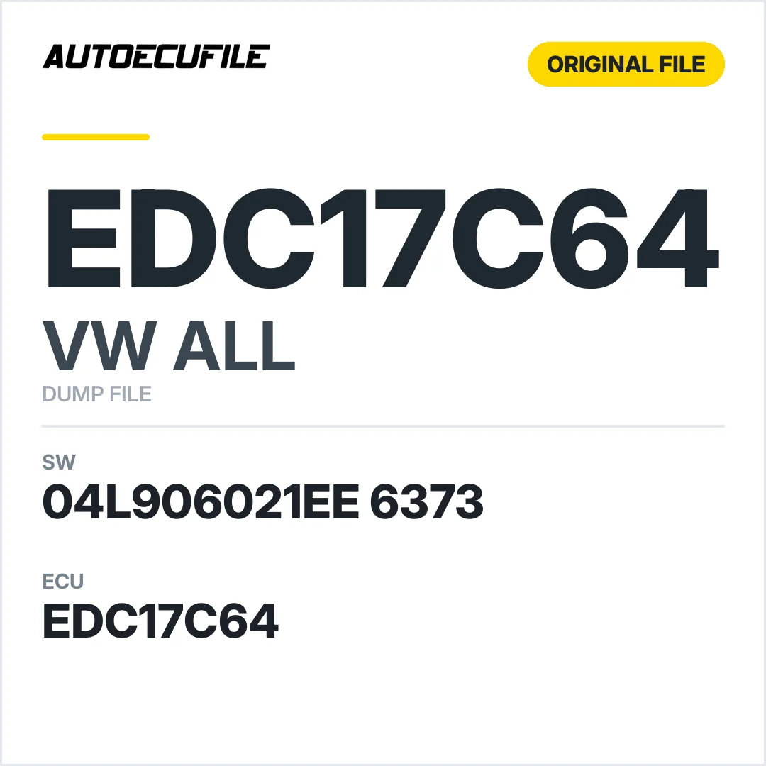 VW ALL EDC17C64 04L906021EE 6373 1037538200 DUMP