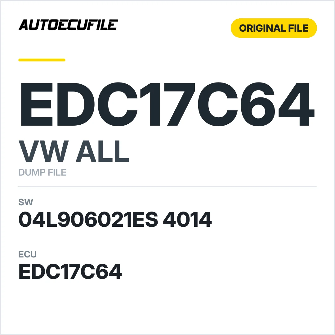 VW ALL EDC17C64 04L906021ES 4014 10SW014394 DUMP