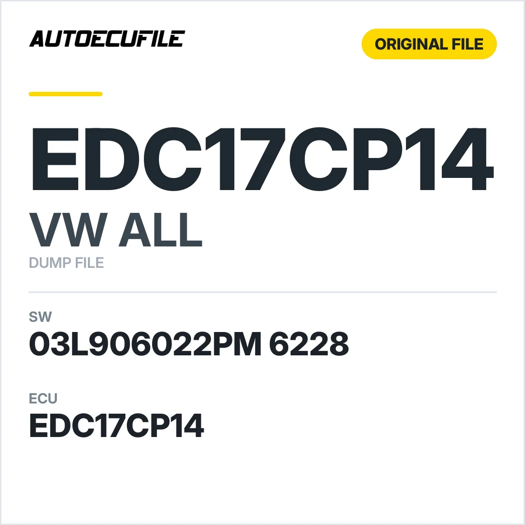 VW ALL EDC17CP14 03L906022PM 6228 1037506133 DUMP