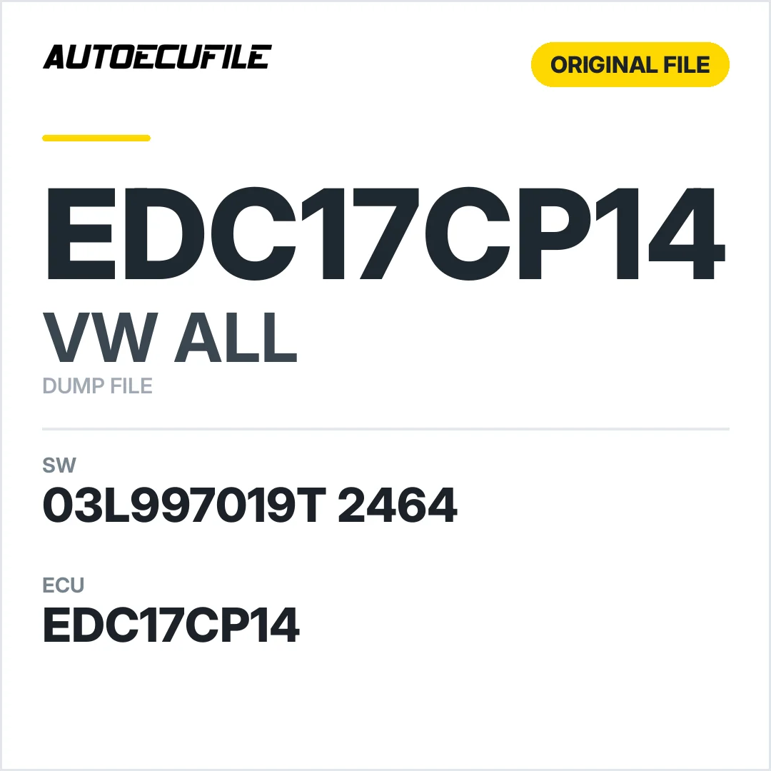 VW ALL EDC17CP14 03L997019T 2464 1037522830 DUMP