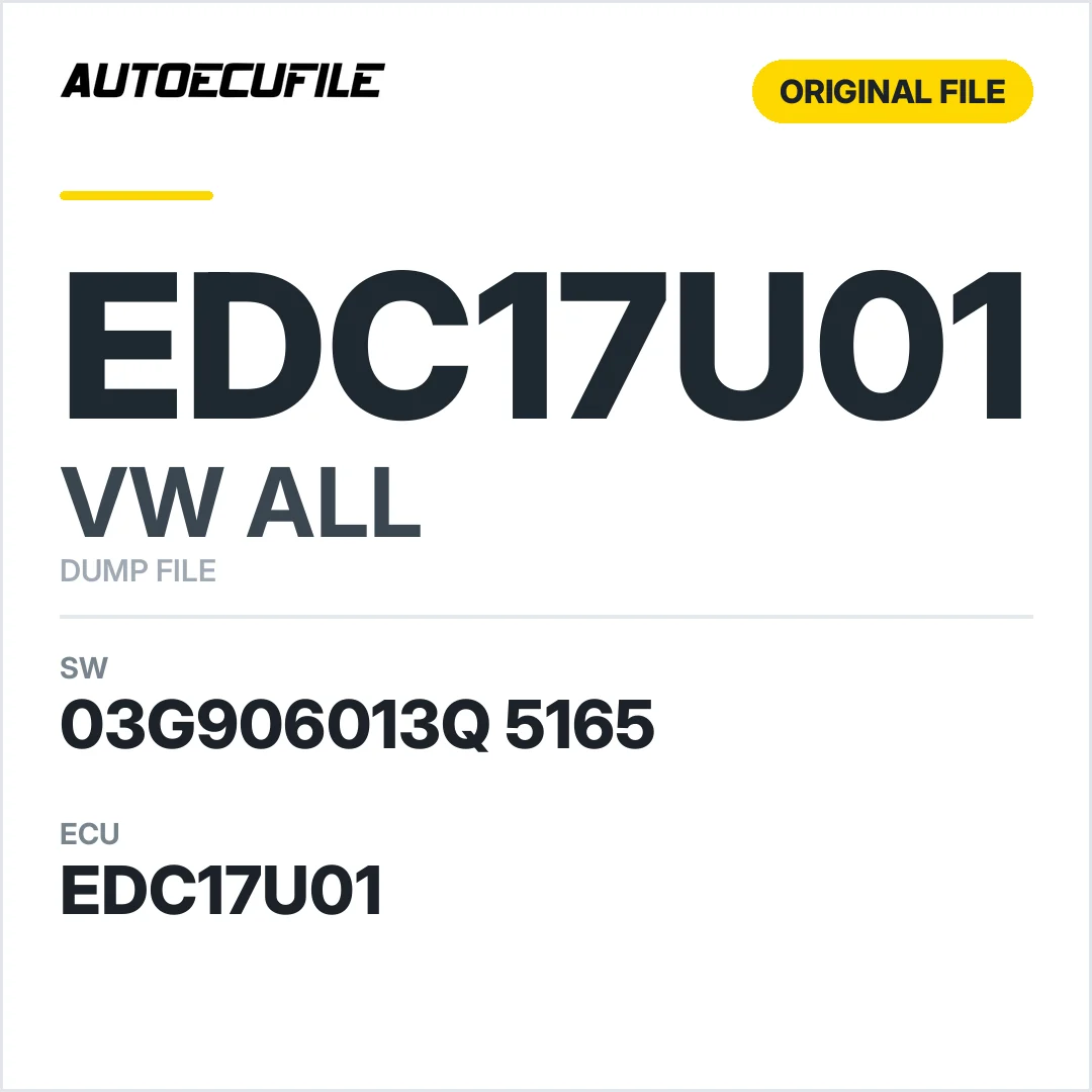 VW ALL EDC17U01 03G906013Q 5165 1037503900 DUMP