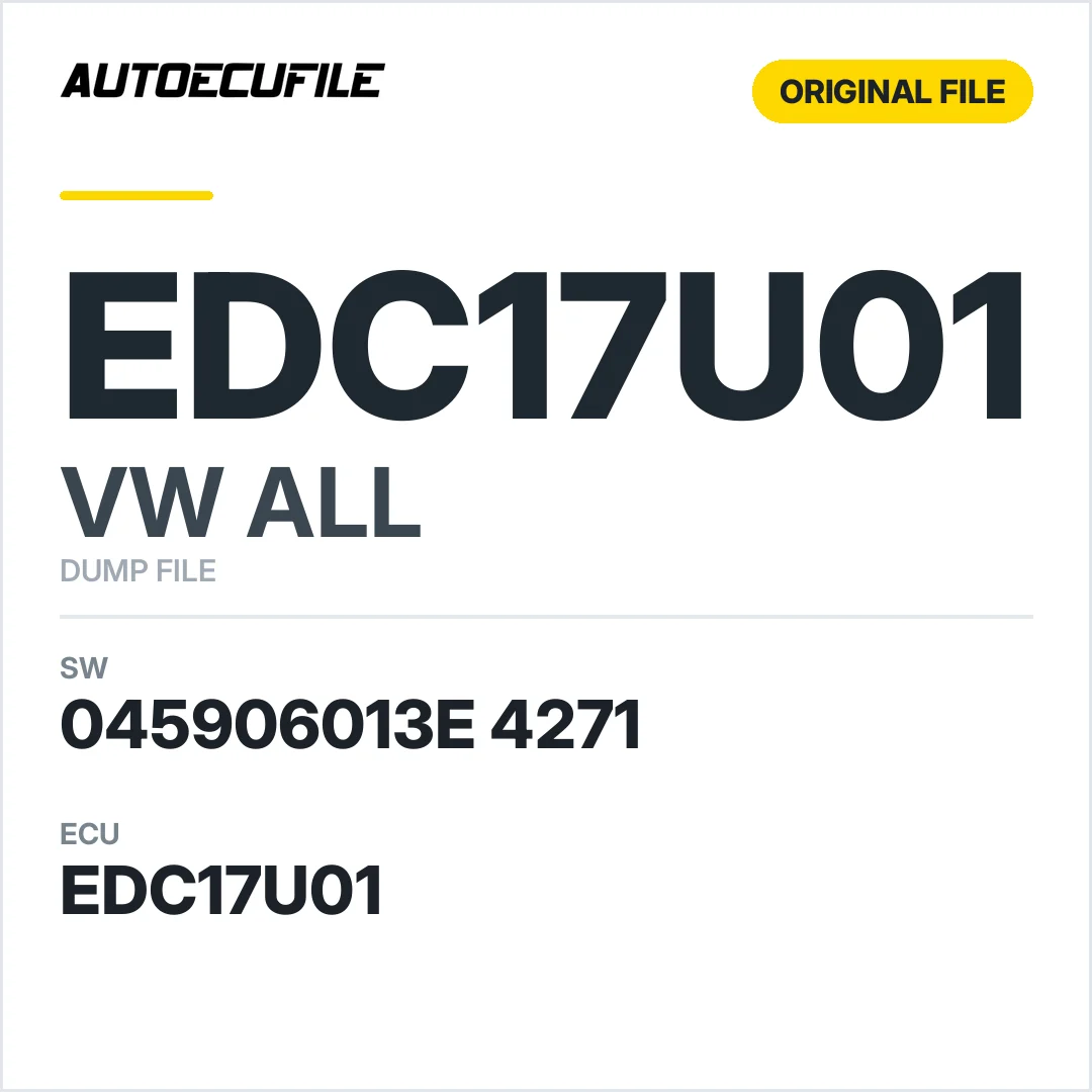 VW ALL EDC17U01 045906013E 4271 1037400989 DUMP