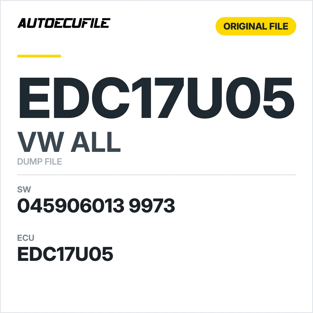 VW ALL EDC17U05 045906013 9973 1037400999 DUMP