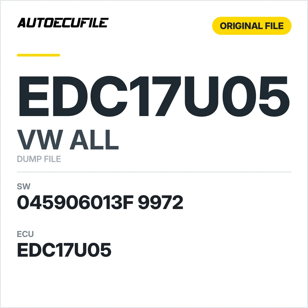 VW ALL EDC17U05 045906013F 9972 1037400997 DUMP