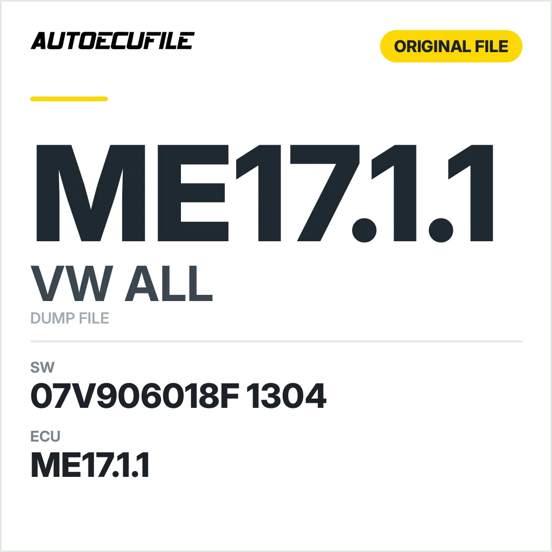 VW ALL ME17.1.1 07V906018F 1304 1037533671 DUMP