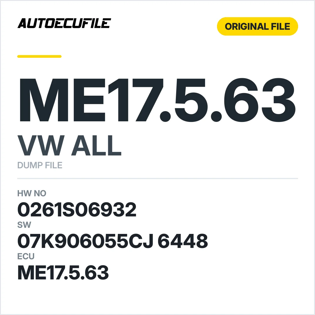 VW ALL ME17.5.63 07K906055CJ 6448 1037537960 DUMP