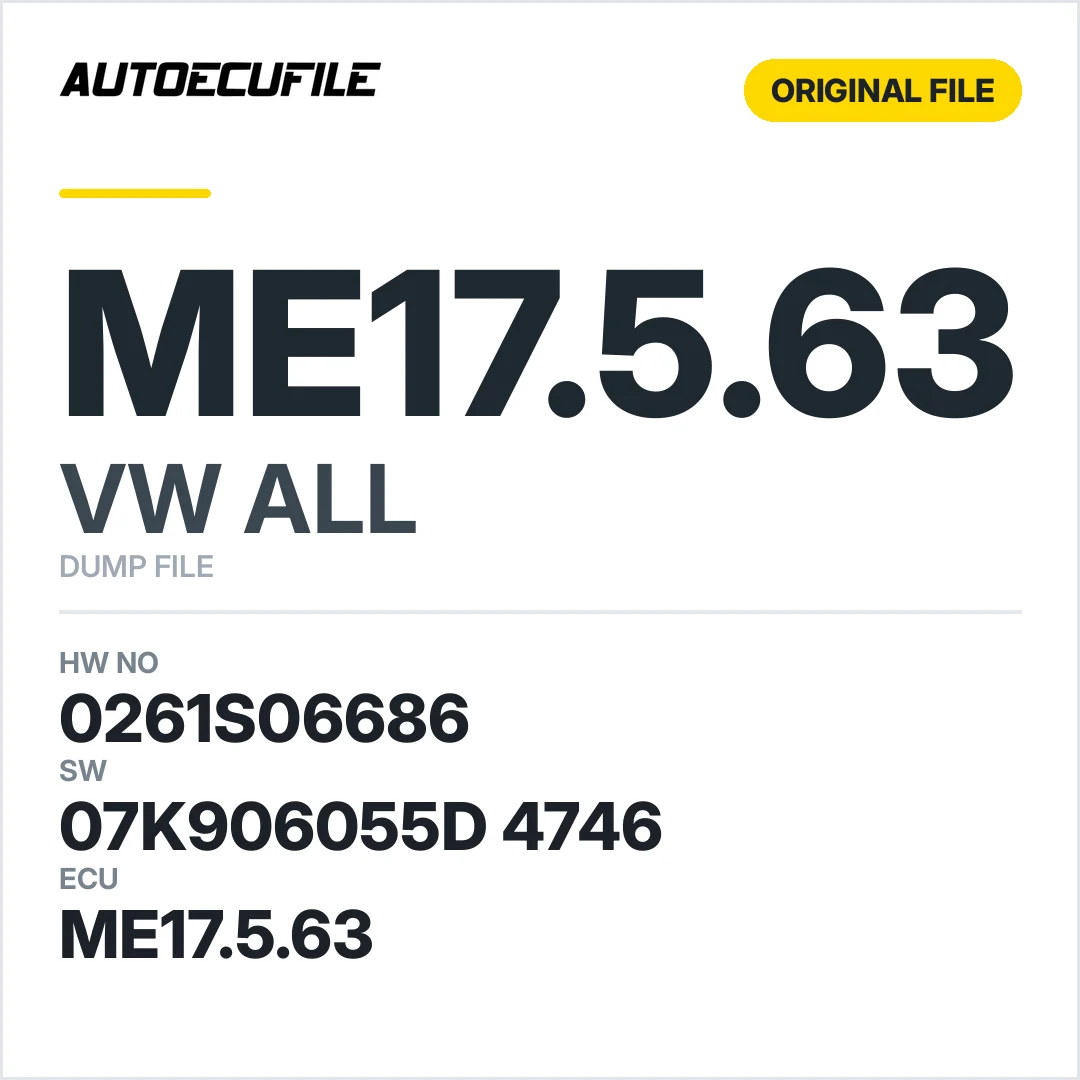 VW ALL ME17.5.63 07K906055D 4746 1037532140 DUMP