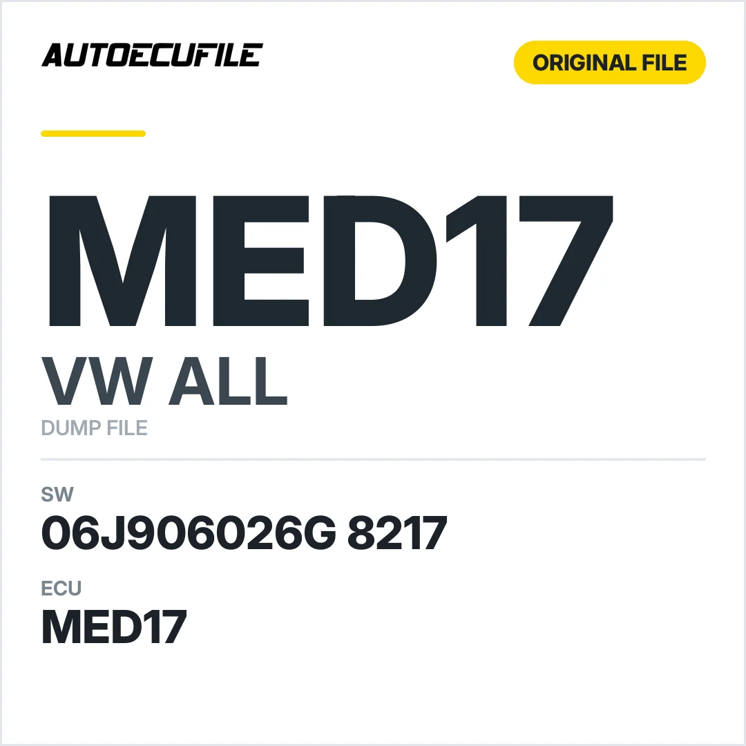 VW ALL MED17 06J906026G 8217 1037548569 DUMP