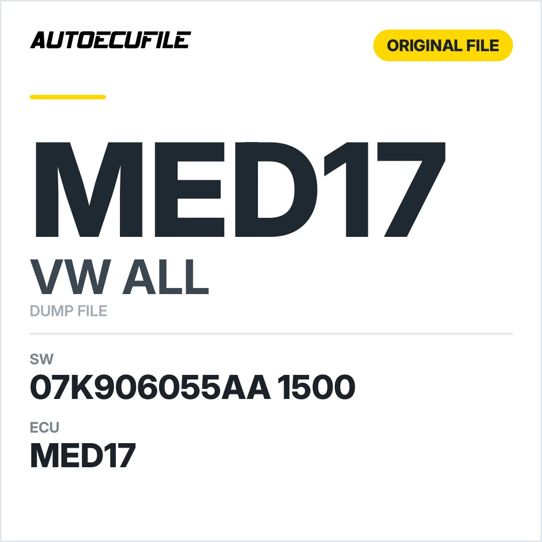 VW ALL MED17 07K906055AA 1500 10SW008638 DUMP
