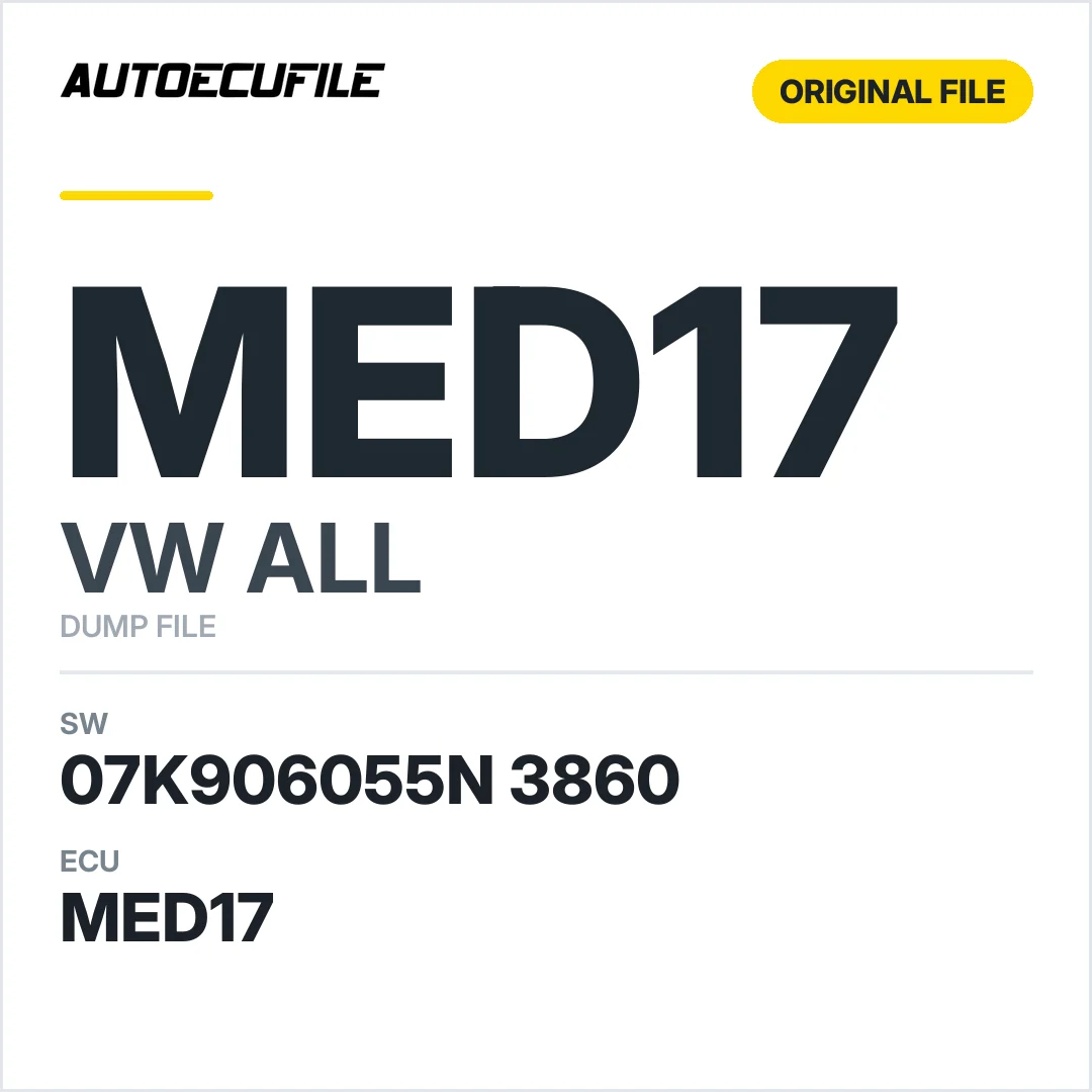VW ALL MED17 07K906055N 3860 1037399453 DUMP