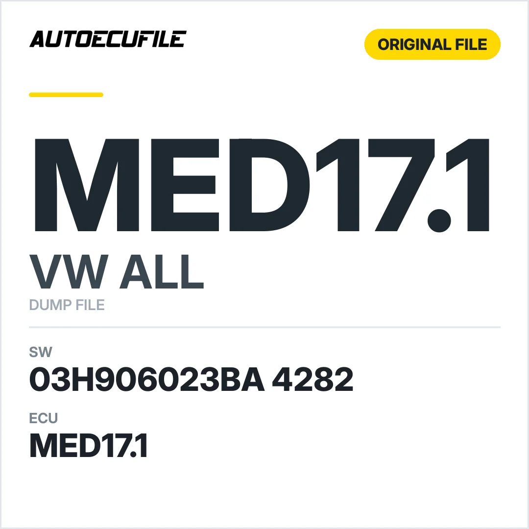 VW ALL MED17.1 03H906023BA 4282 1037526452 DUMP