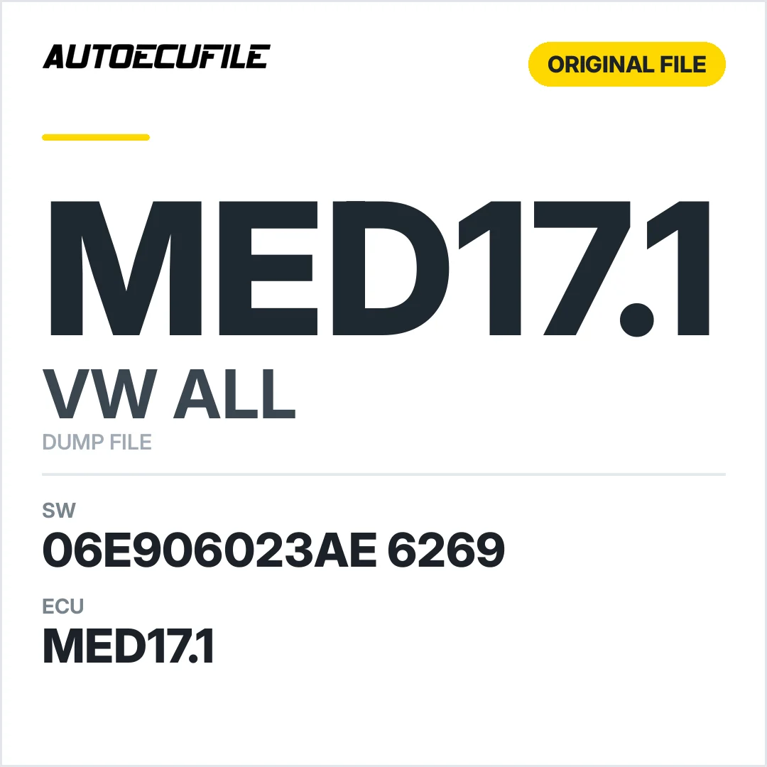 VW ALL MED17.1 06E906023AE 6269 1037537403 DUMP