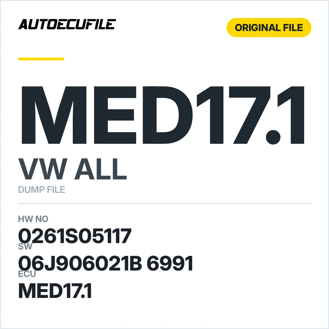 VW ALL MED17.1 06J906021B 6991 1037507892 DUMP