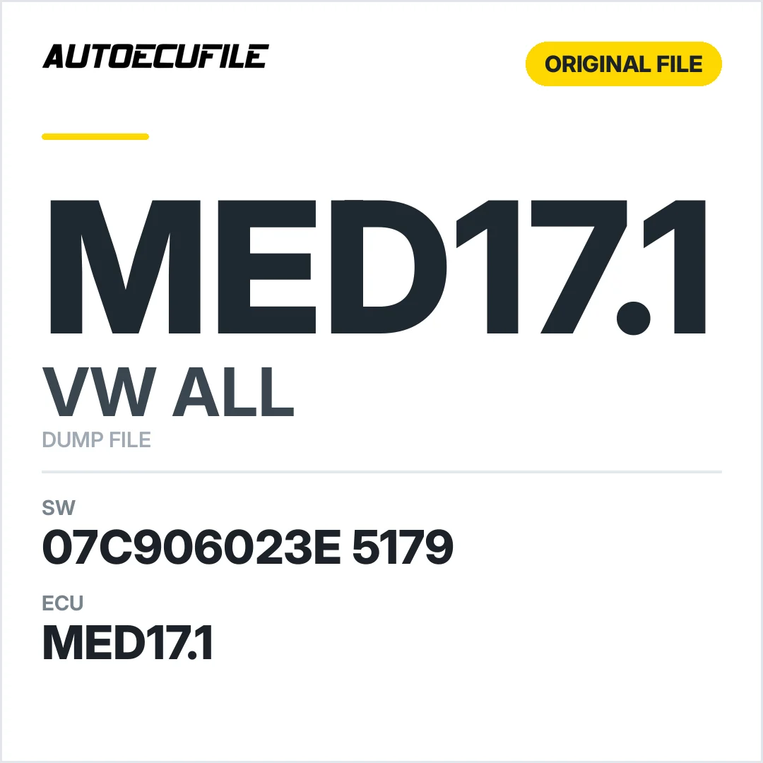 VW ALL MED17.1 07C906023E 5179 1037532311 DUMP