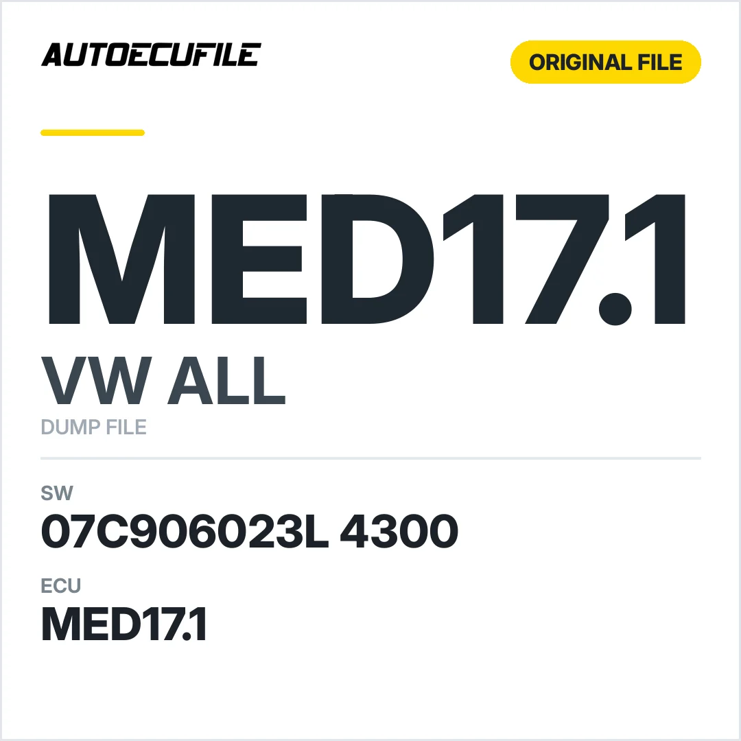 VW ALL MED17.1 07C906023L 4300 1037526623 DUMP