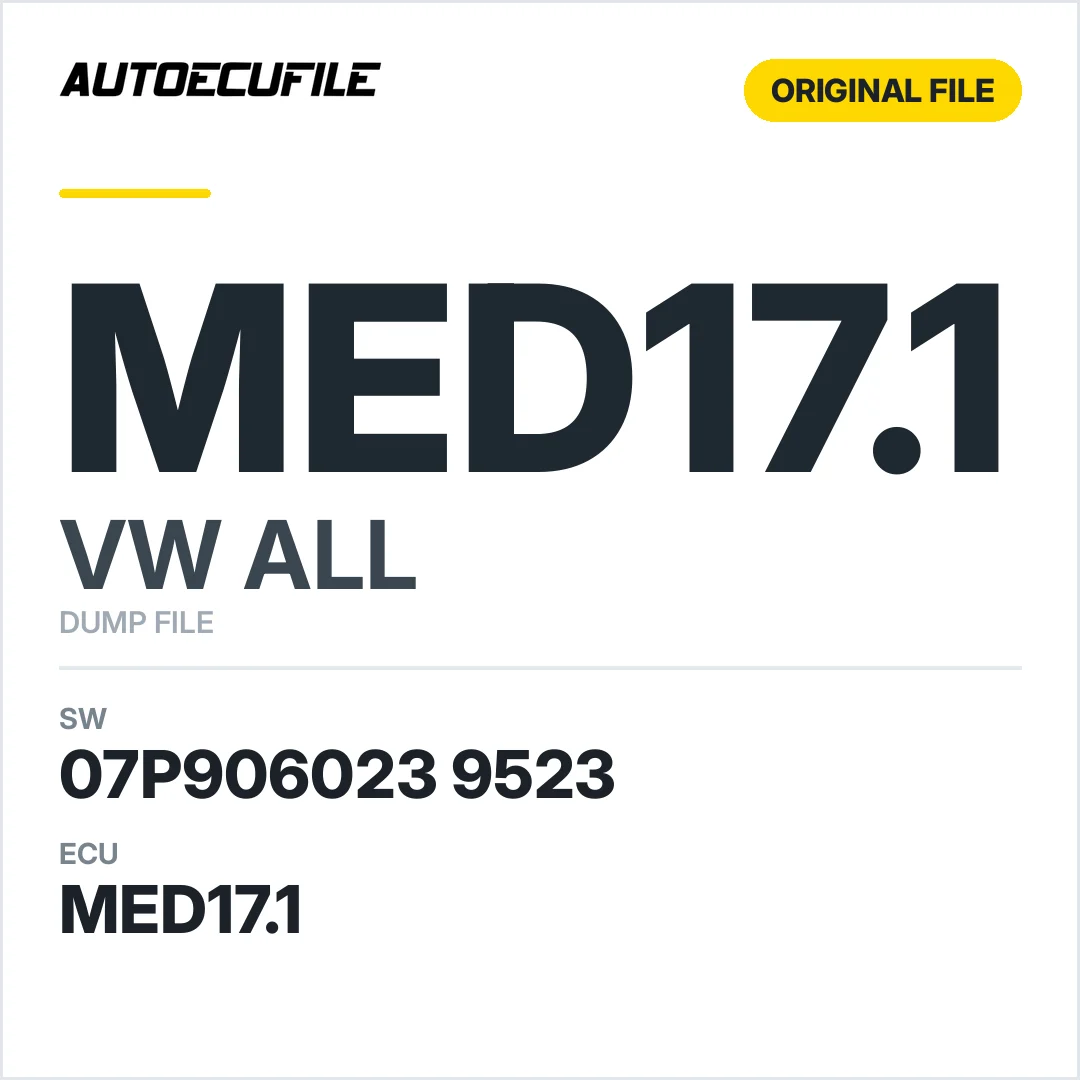 VW ALL MED17.1 07P906023 9523 1037520883 DUMP