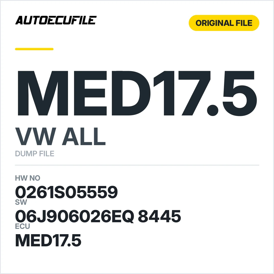 VW ALL MED17.5 06J906026EQ 8445 1037513862 DUMP