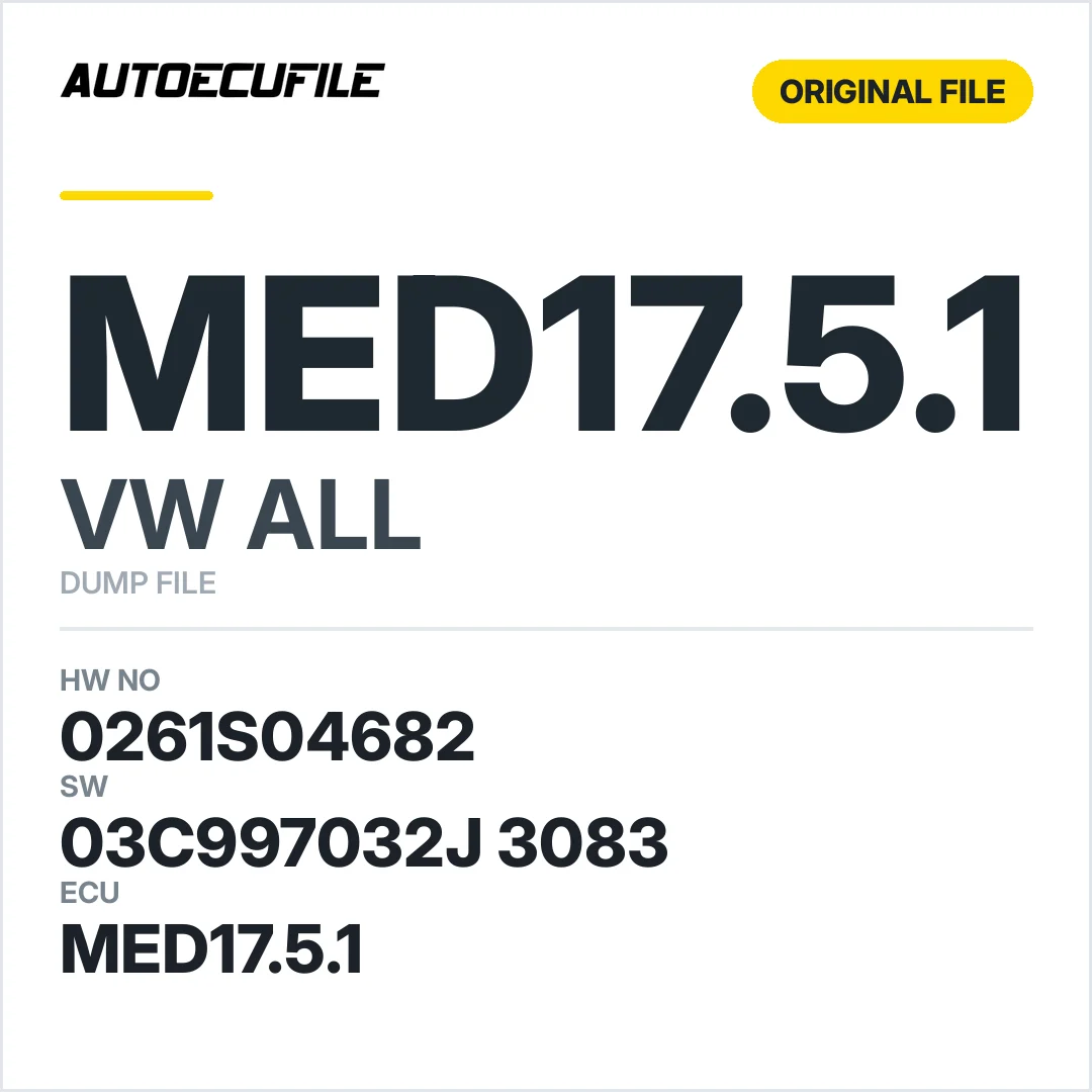 VW ALL MED17.5.1 03C997032J 3083 1037396760 DUMP