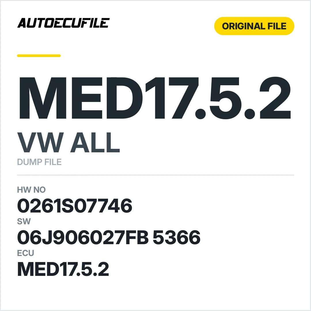 VW ALL MED17.5.2 06J906027FB 5366 1037533238 DUMP