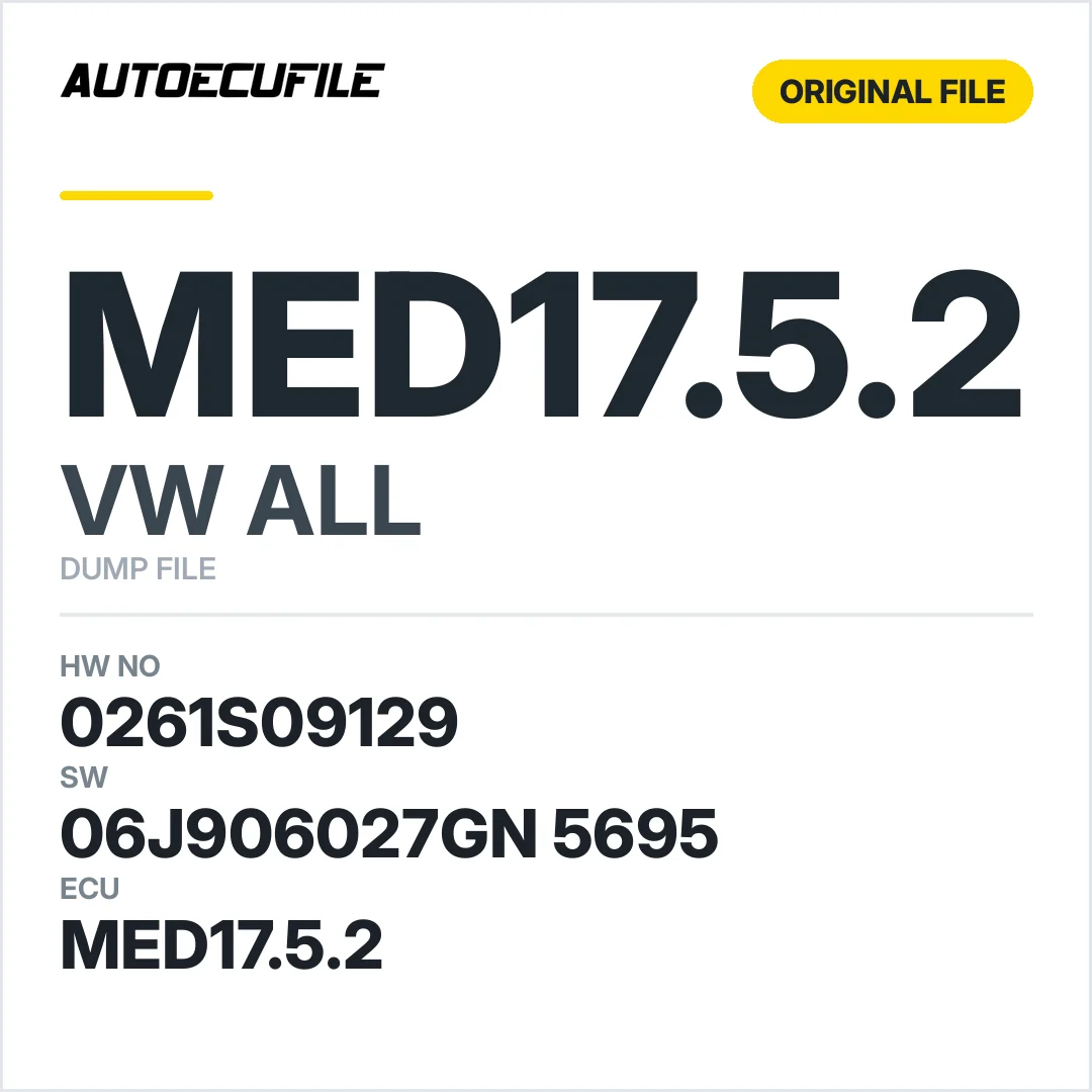 VW ALL MED17.5.2 06J906027GN 5695 1037533624 DUMP