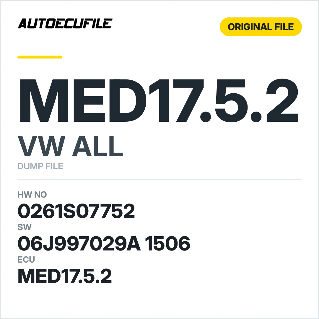 VW ALL MED17.5.2 06J997029A 1506 1037555084 DUMP