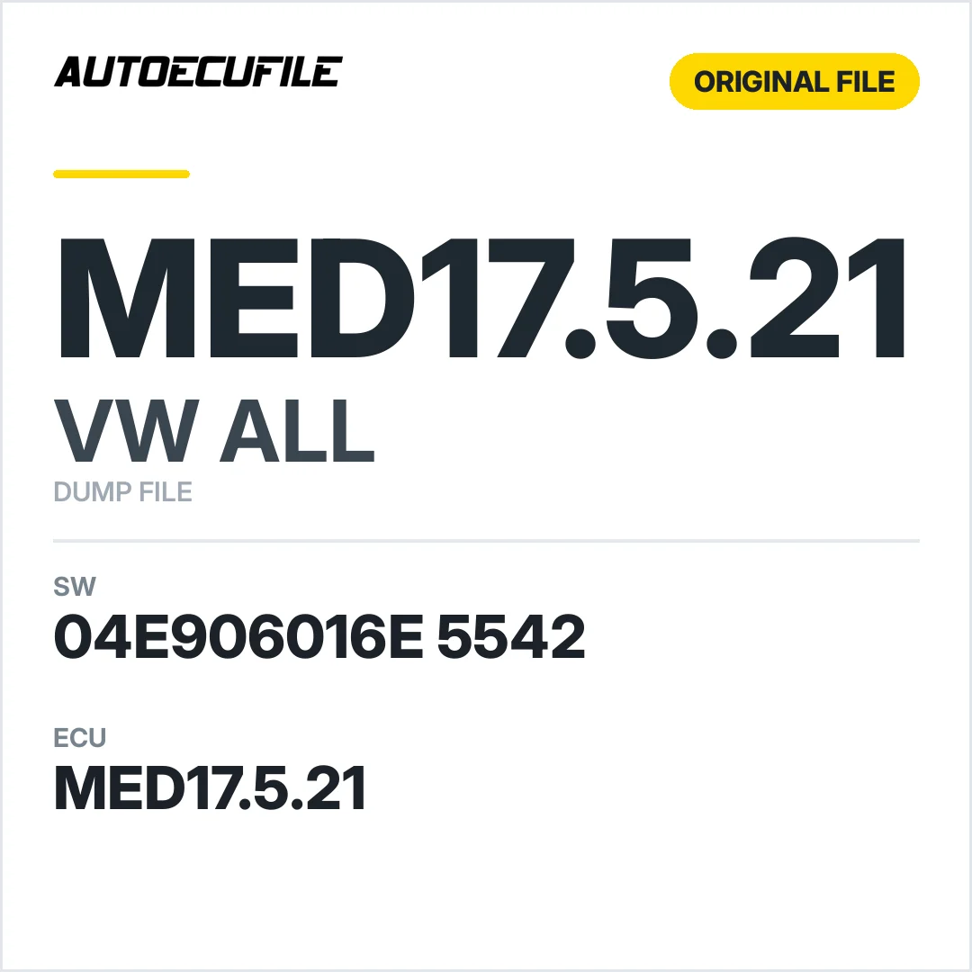 VW ALL MED17.5.21 04E906016E 5542 1037533196 DUMP