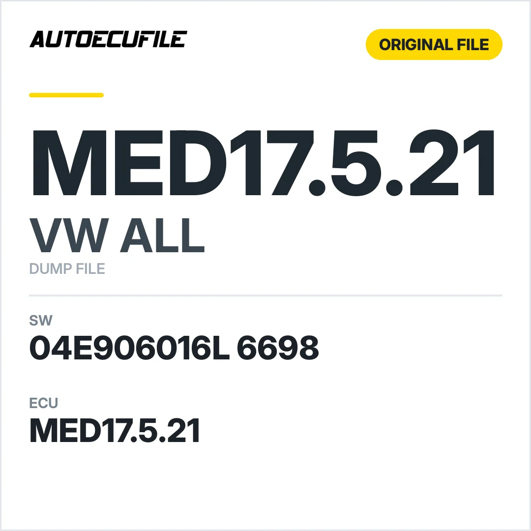 VW ALL MED17.5.21 04E906016L 6698 1037543671 DUMP