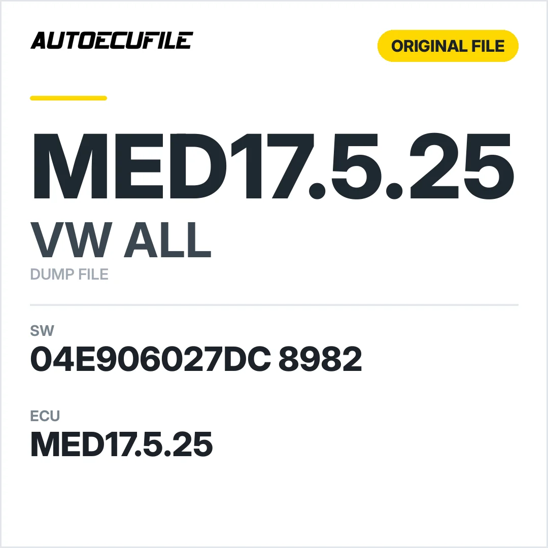 VW ALL MED17.5.25 04E906027DC 8982 1037553612 DUMP