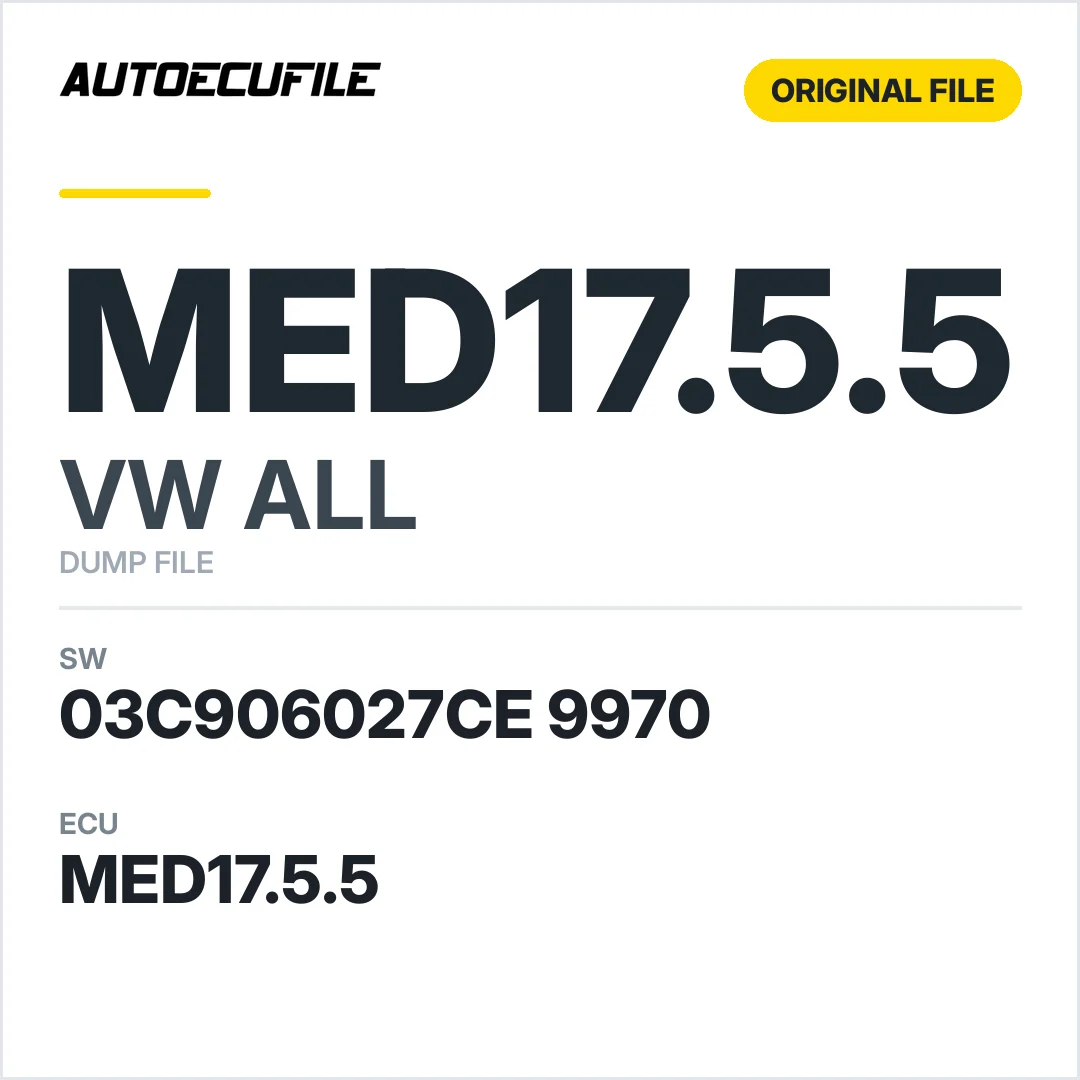 VW ALL MED17.5.5 03C906027CE 9970 1037526497 DUMP