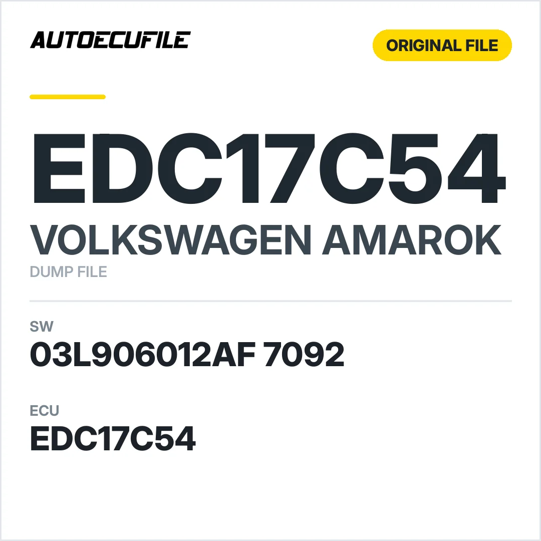 VW AMAROK EDC17C54 03L906012AF  7092 DUMP