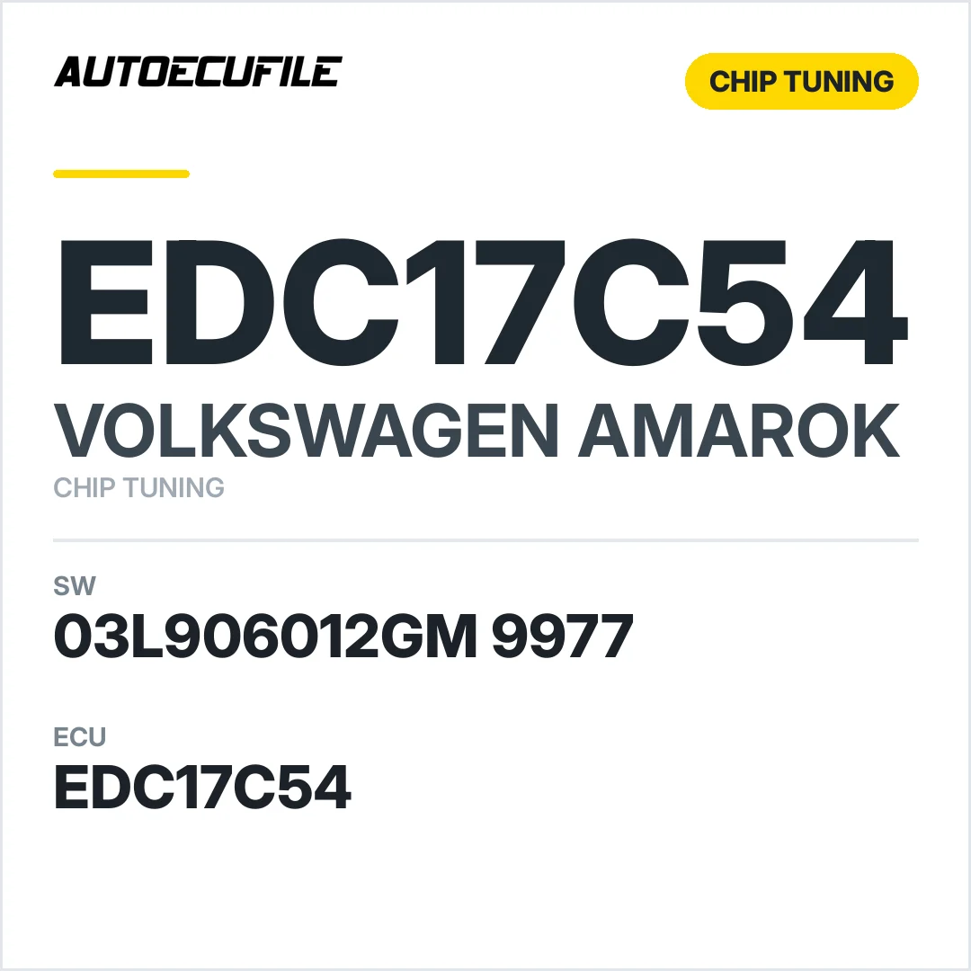 VW AMAROK EDC17C54 03L906012GM 9977 TUNED