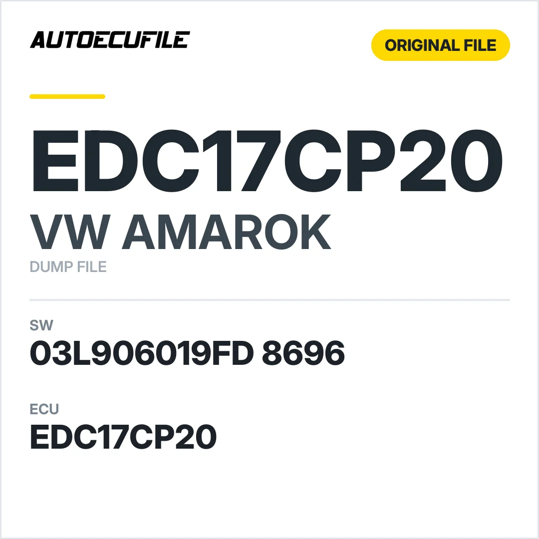VW AMAROK EDC17CP20 03L906019FD 8696 1037515219 DUMP
