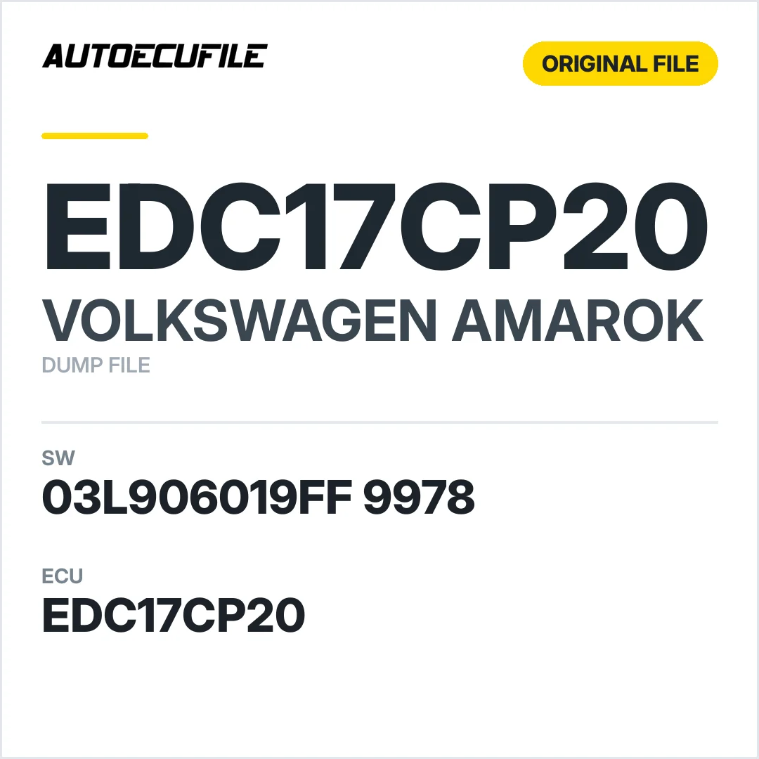 VW AMAROK EDC17CP20 03L906019FF  9978 DUMP