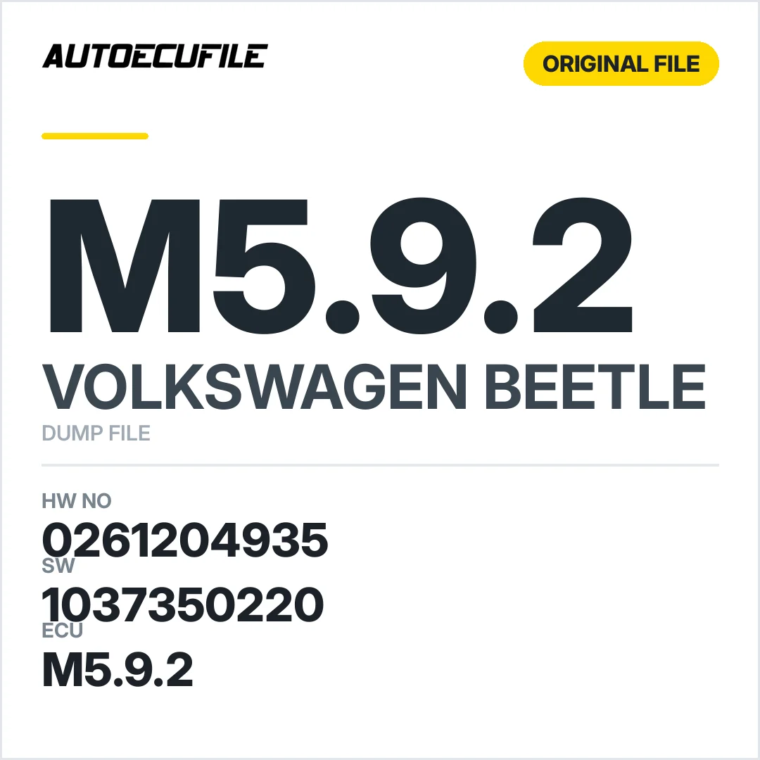 VW BEETLE  M5.9.2 0261204935 06A906018 N 1037350220 DUMP