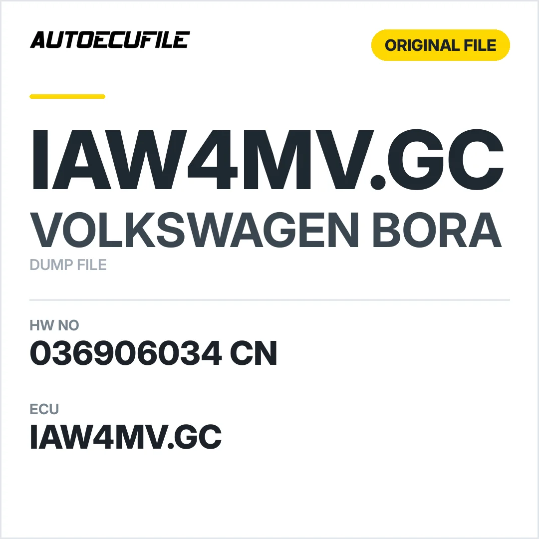VW BORA IAW 4MV.GC 036906034 CN DUMP