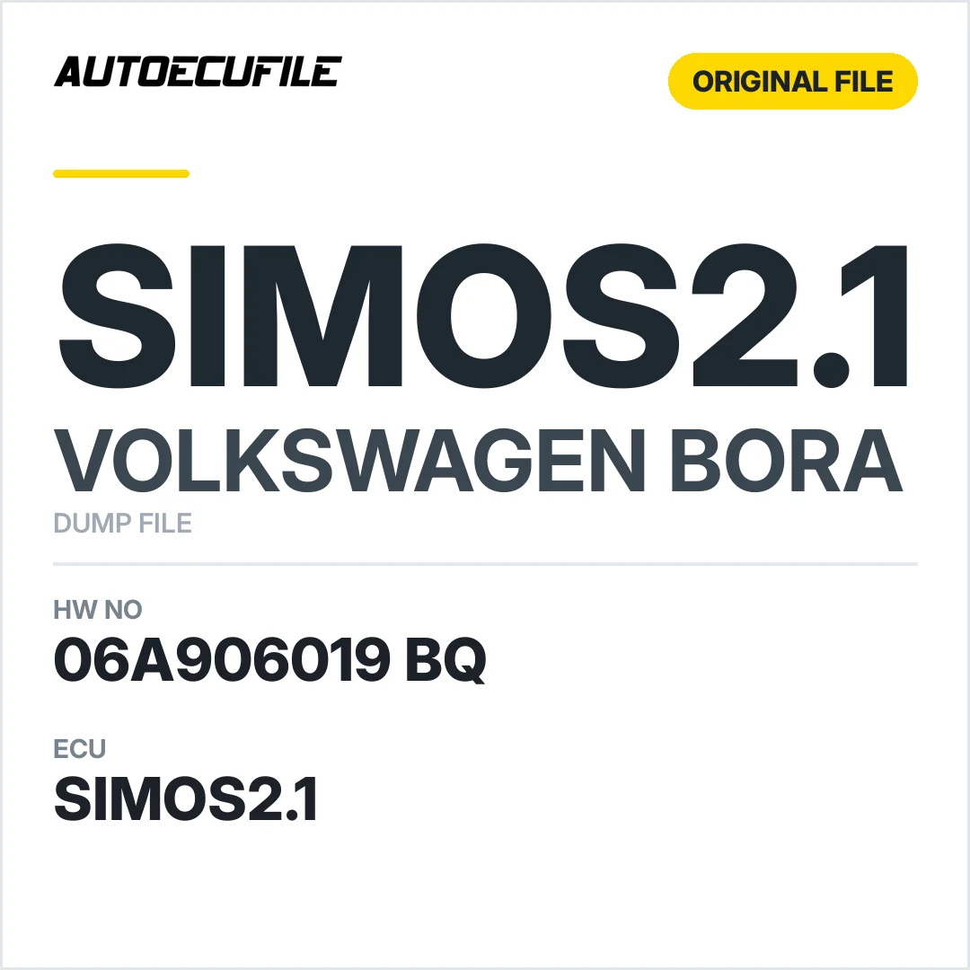 VW BORA SIMOS2.1 06A906019 BQ DUMP